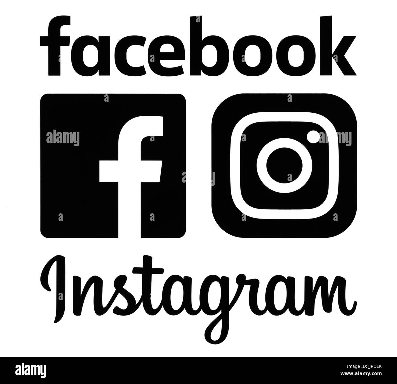 Logo facebook Foto e Immagini Stock in Bianco e Nero - Alamy