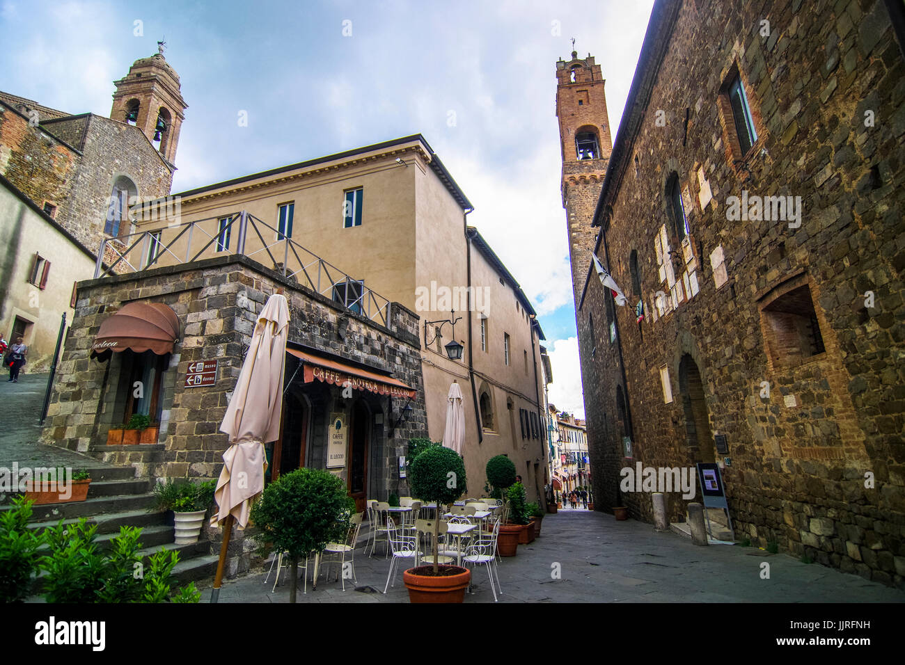 Scene di strada e immagini del paesaggio della Toscana, Italia Foto Stock