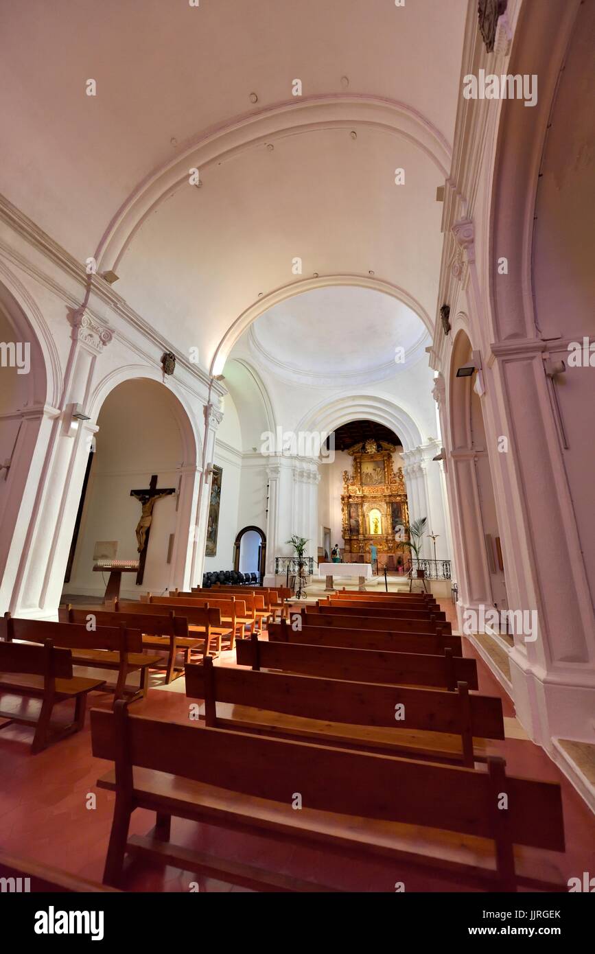 Santuario della Vergine di El Toro gli scatti in interni della chiesa sulla sommità del monte toro menorca Spagna Foto Stock