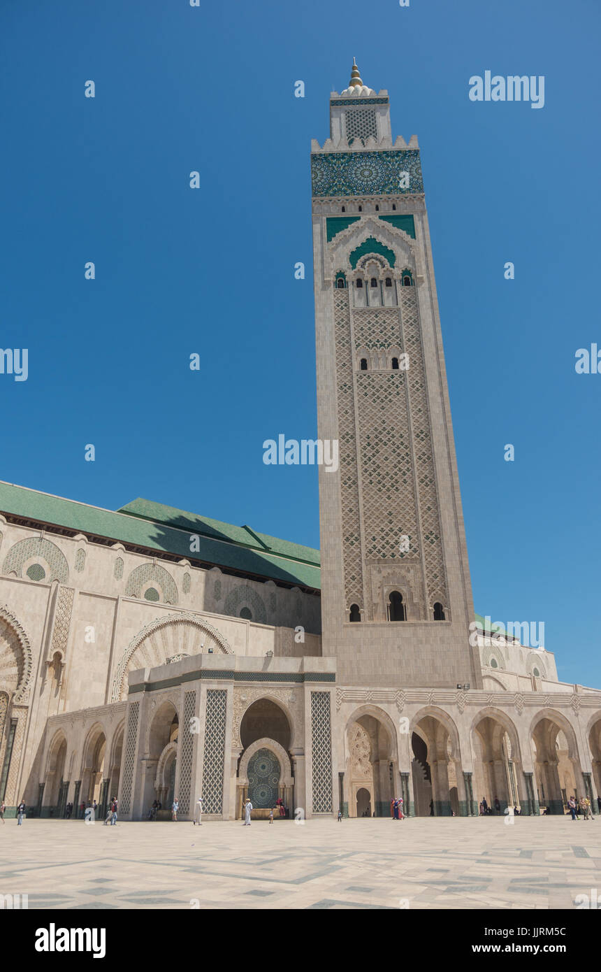 Moschea di Hassan II Casablanca, Marocco Foto Stock