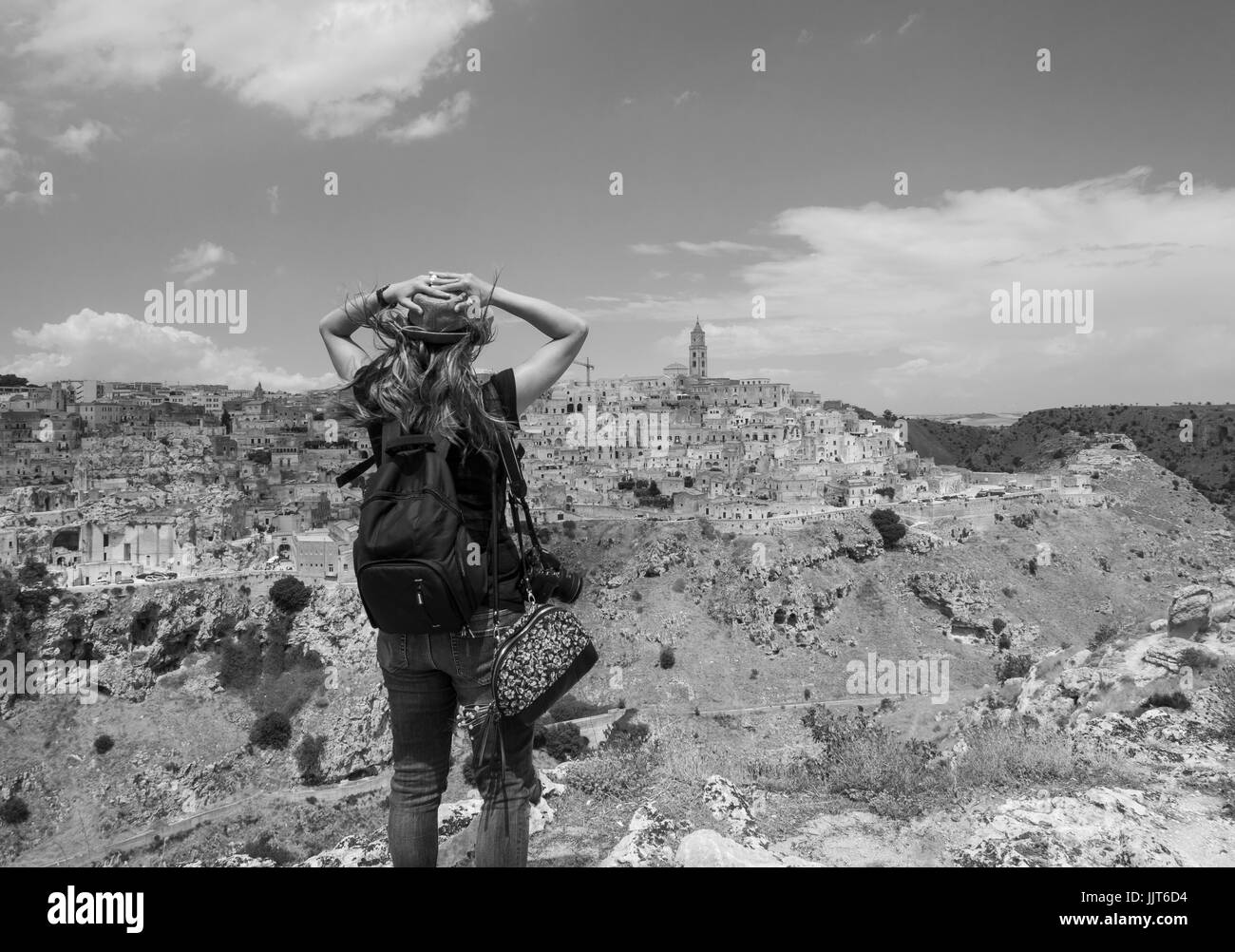 Matera (Basilicata) - Il centro storico della meravigliosa città di pietra del sud Italia, una attrazione turistica per il famoso 'assi' Foto Stock