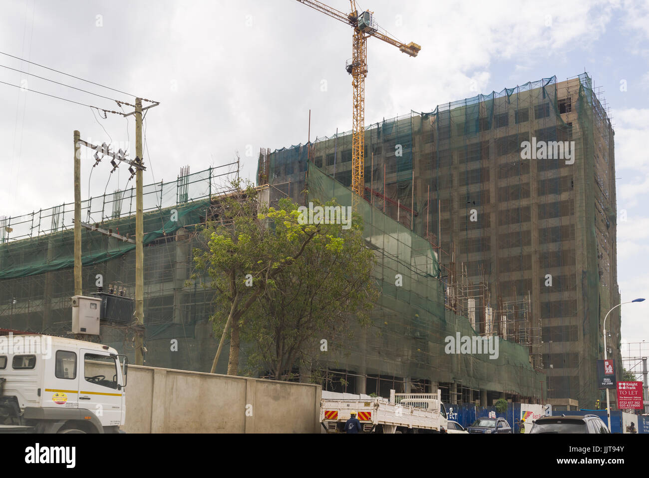 Edificio costruito nella città di Nairobi, Kenya Foto Stock