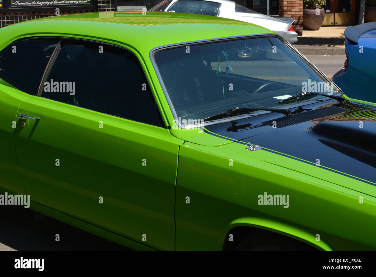 Verde auto sportive Foto Stock