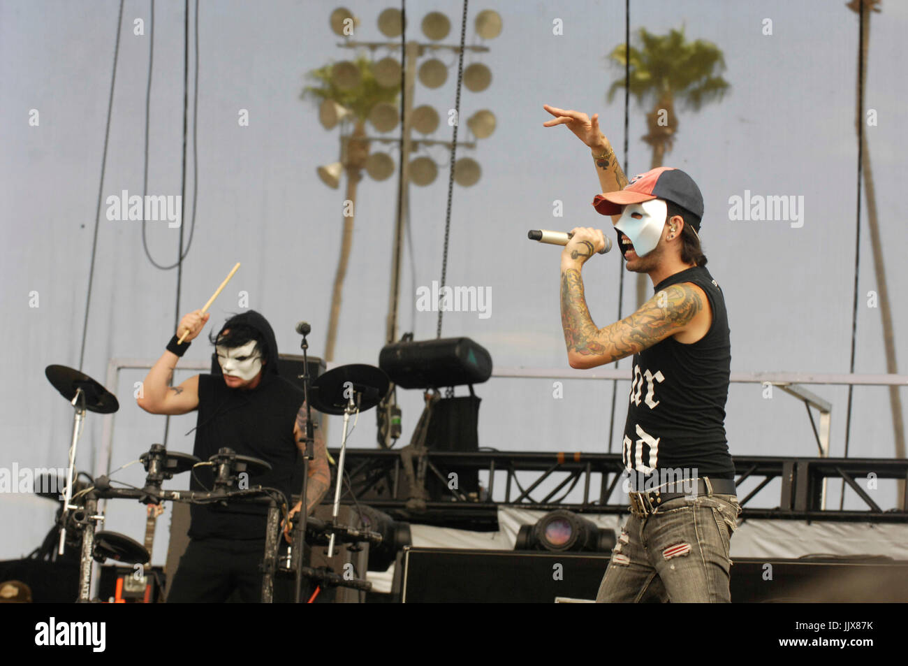 Hollywood undead eseguire 2009 kroq epicentro pomona fairplex pomona. Foto Stock