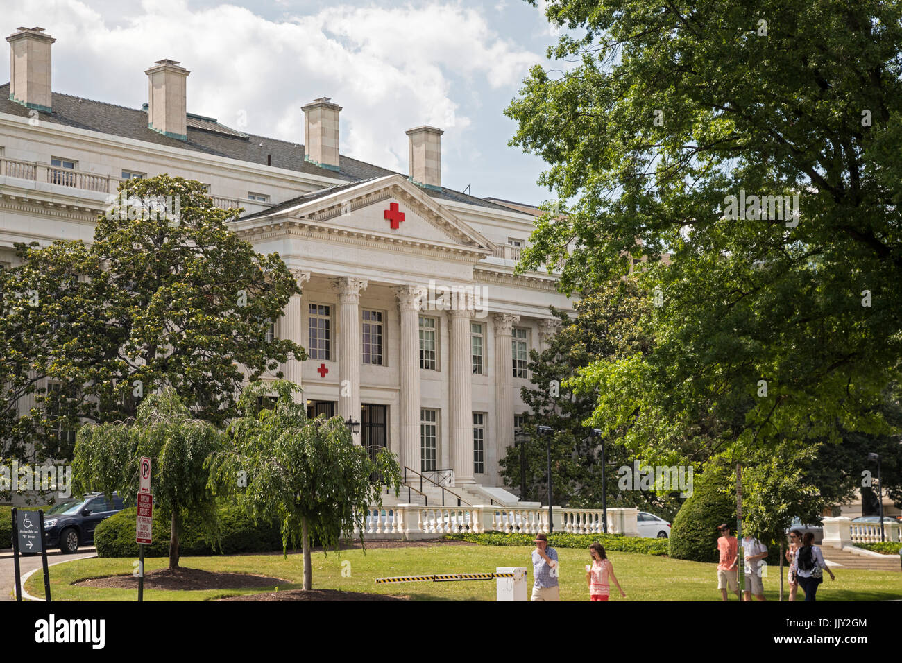 Washington, DC - La storica Croce Rossa Americana edificio vicino alla Casa Bianca. L'edificio è stato costruito nel 1915 ed è uno storico nazionale Landma Foto Stock