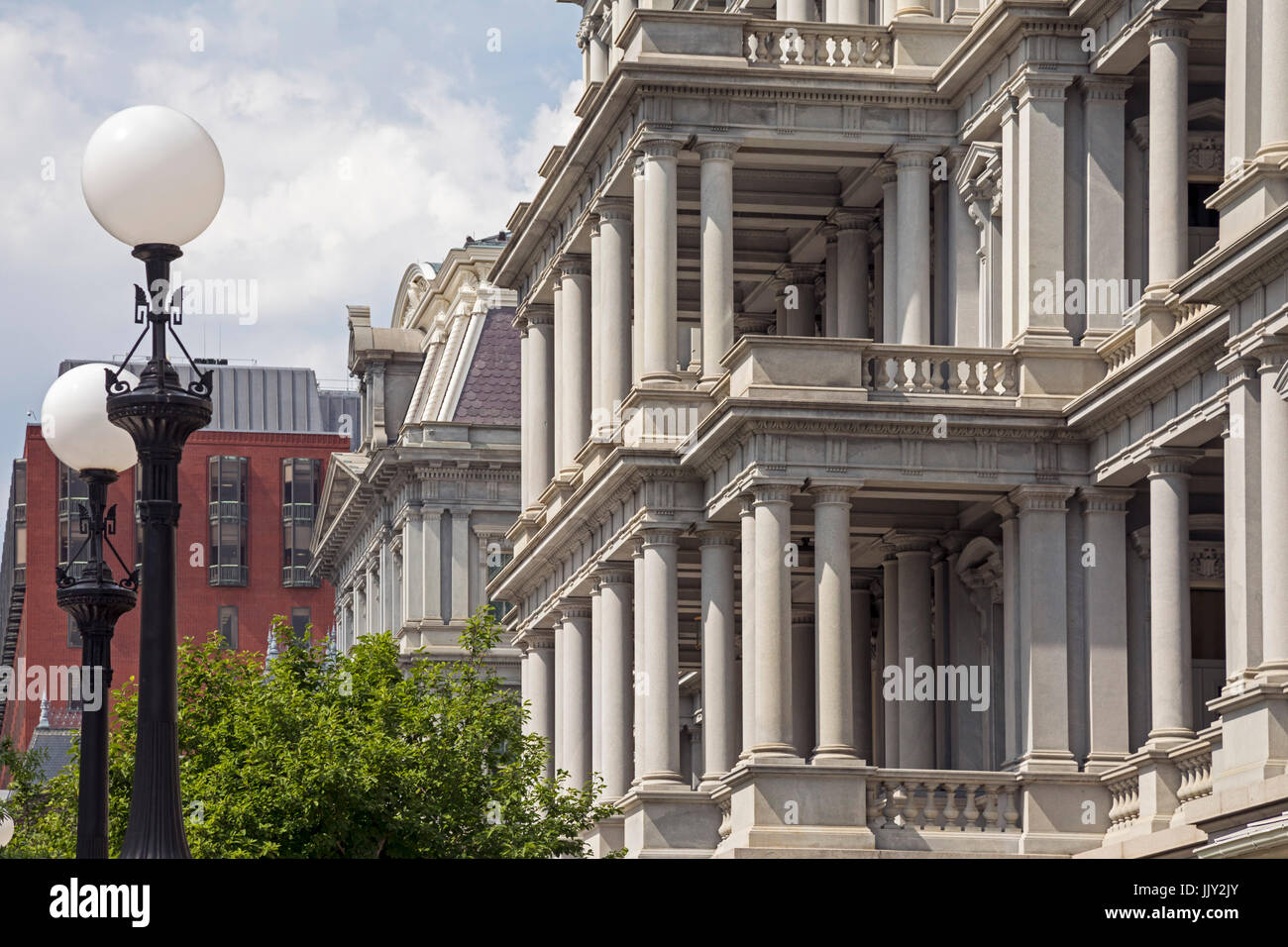 Washington, DC - La Eisenhower Executive Office Building. Accanto all'ala ovest della Casa Bianca, che contiene gli uffici per la maggior parte della Casa Bianca s Foto Stock