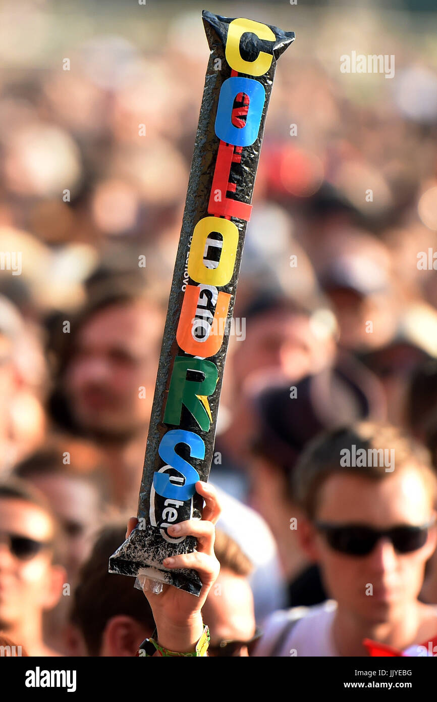 Ostrava, Repubblica Ceca. Il 20 luglio, 2017. Cantante americana Laura Pergolizzi alias LP esegue durante la seconda giornata dei colori di Ostrava music festival di Ostrava, Repubblica Ceca, il 20 luglio 2017. Credito: Jaroslav Ozana/CTK foto/Alamy Live News Foto Stock