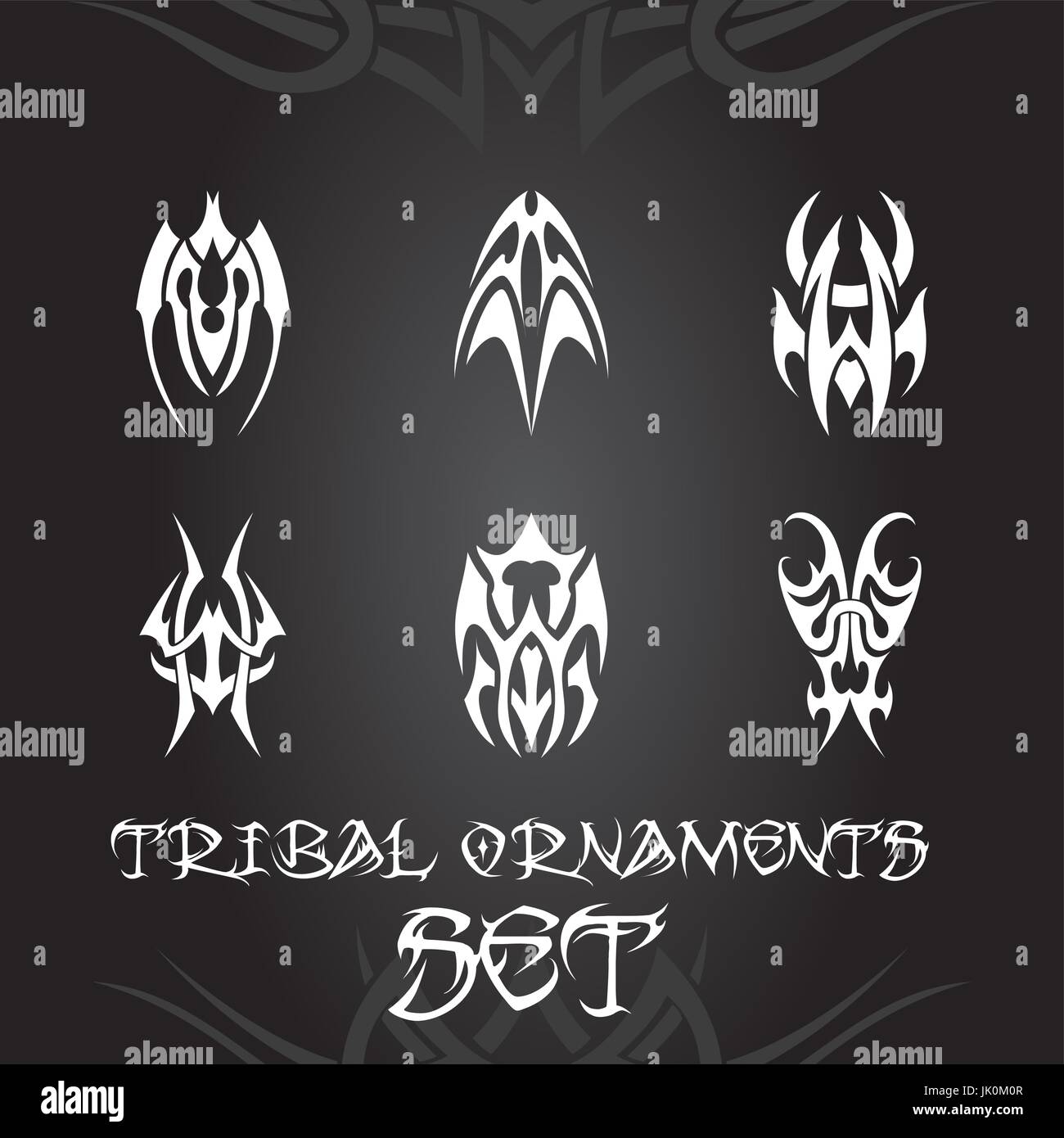 Ornamenti tribali per tatuaggio e disegni Illustrazione Vettoriale