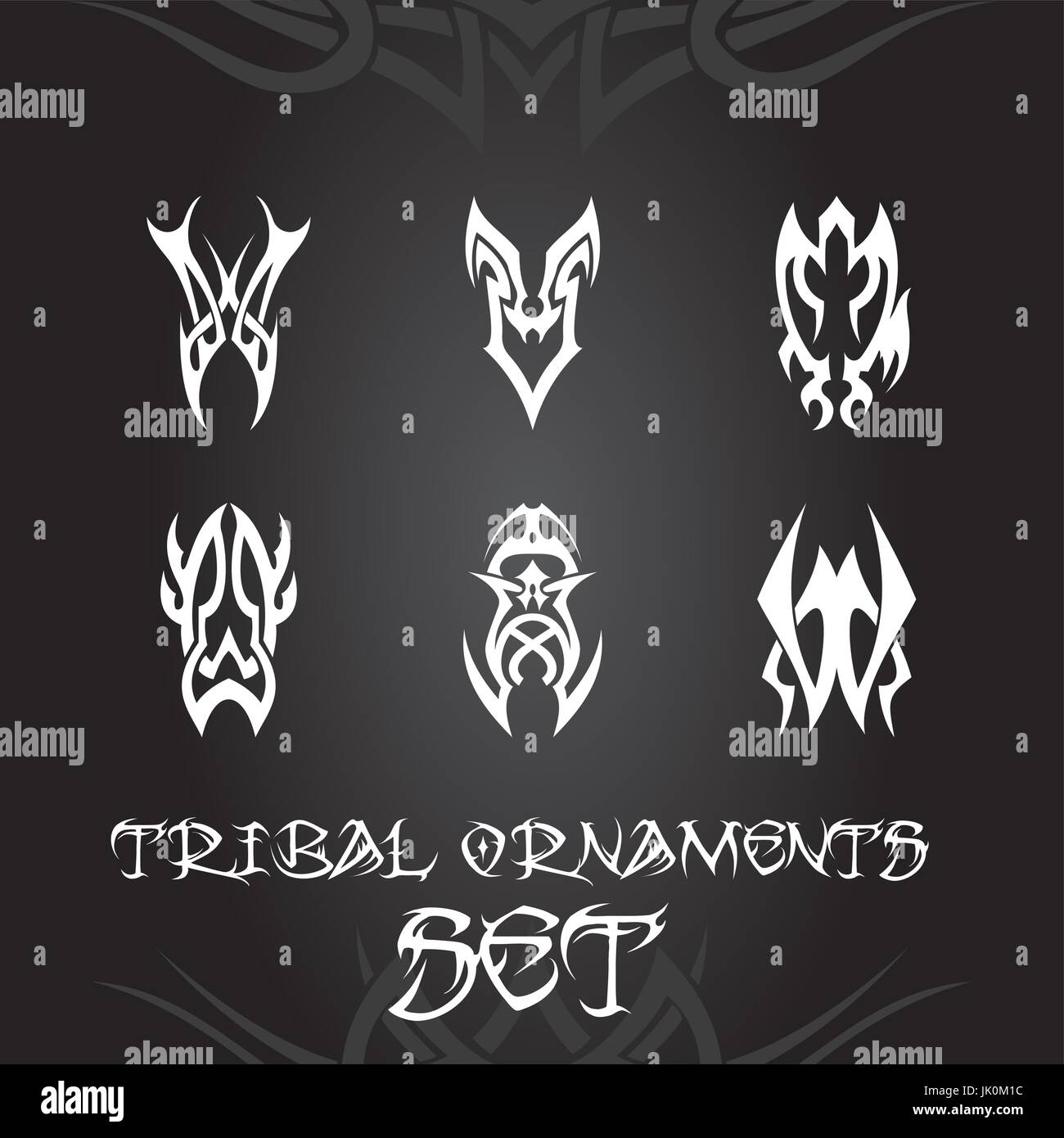 Ornamenti tribali per tatuaggio e disegni Illustrazione Vettoriale
