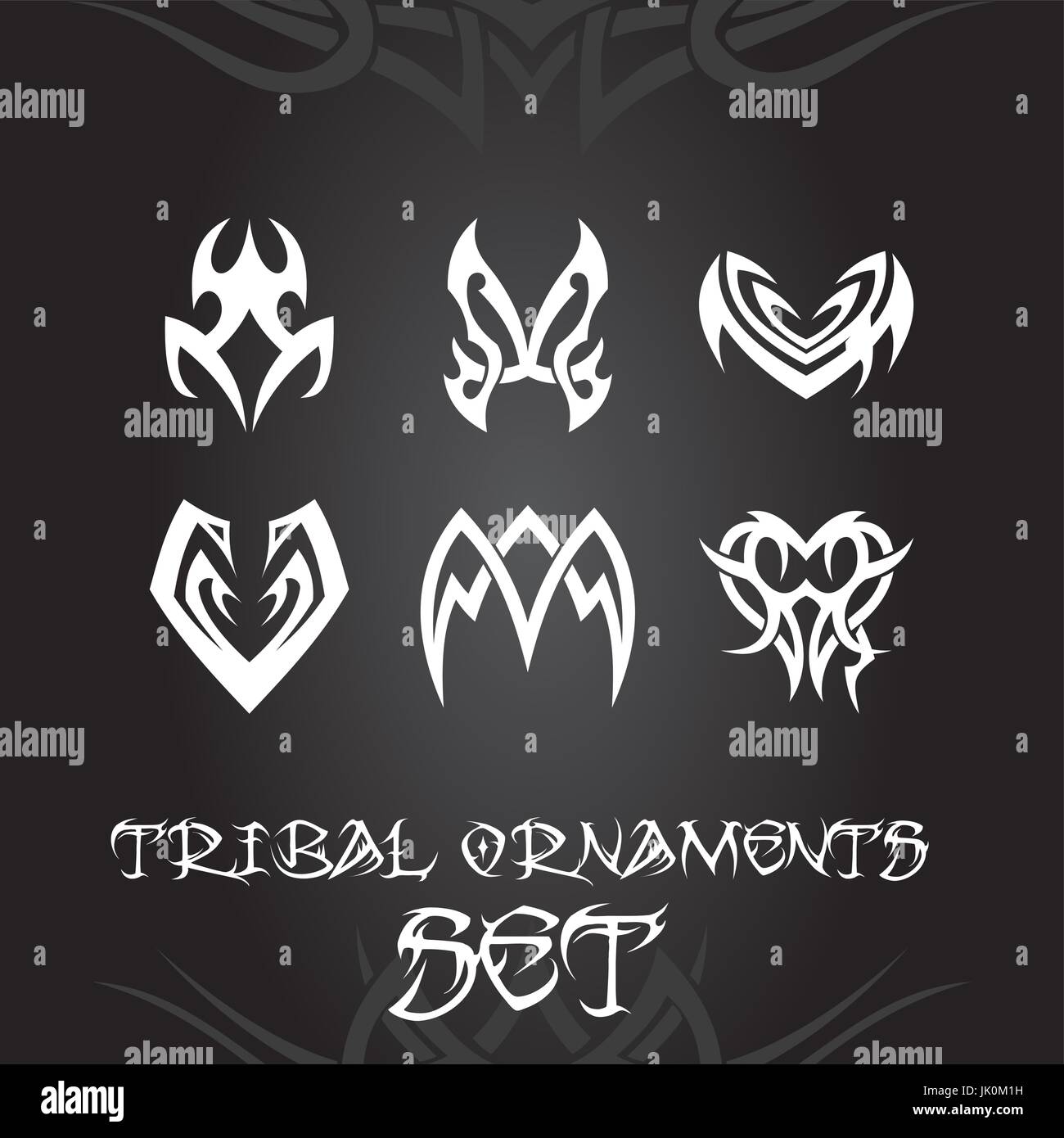 Ornamenti tribali per tatuaggio e disegni Illustrazione Vettoriale