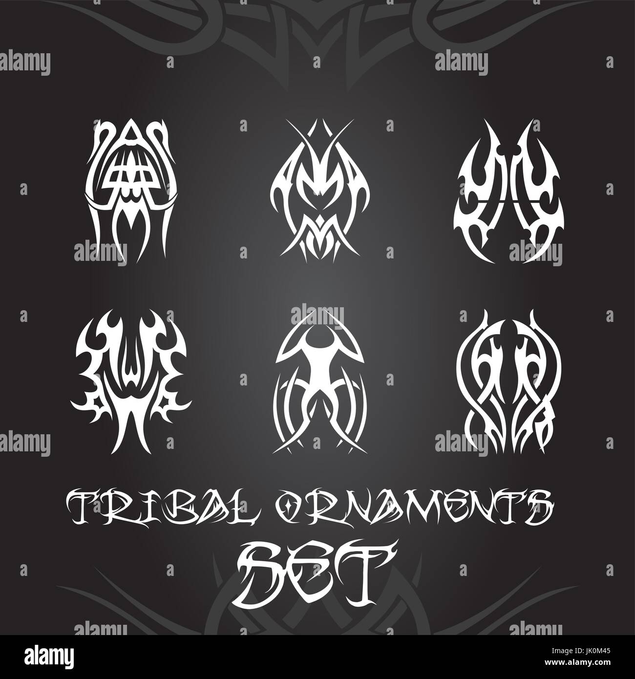 Ornamenti tribali per tatuaggio e disegni Illustrazione Vettoriale