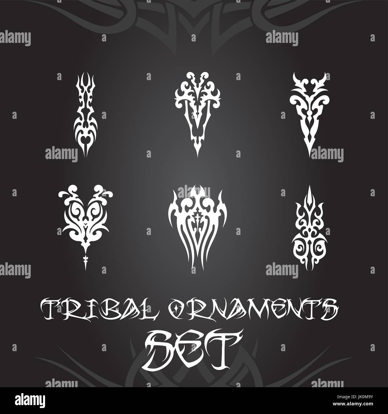 Ornamenti tribali per tatuaggio e disegni Illustrazione Vettoriale