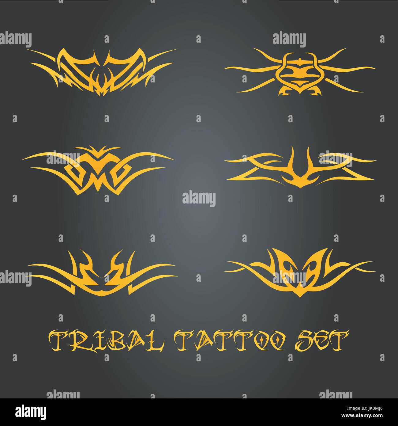 Ornamenti tribali per tatuaggio e disegni Illustrazione Vettoriale