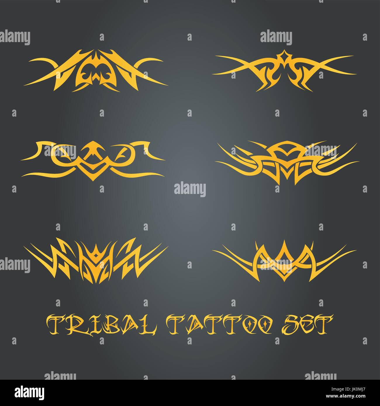 Ornamenti tribali per tatuaggio e disegni Illustrazione Vettoriale