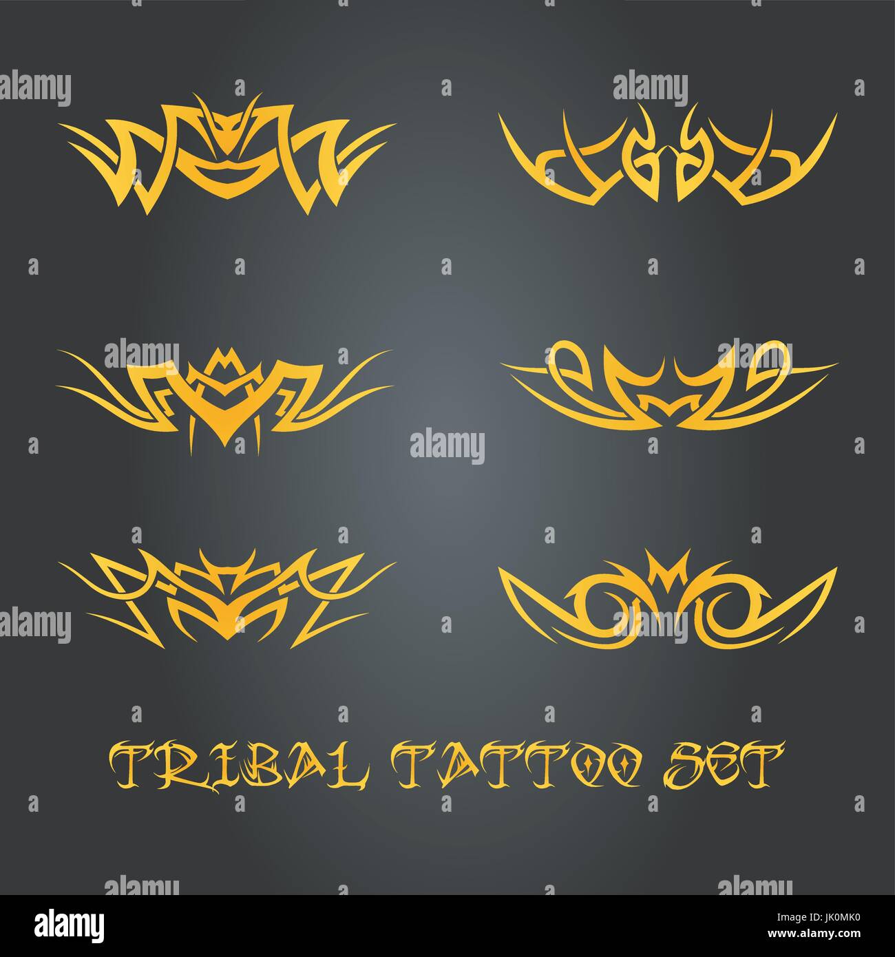 Ornamenti tribali per tatuaggio e disegni Illustrazione Vettoriale