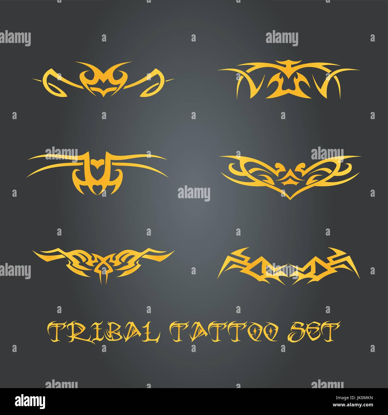 Ornamenti tribali per tatuaggio e disegni Illustrazione Vettoriale