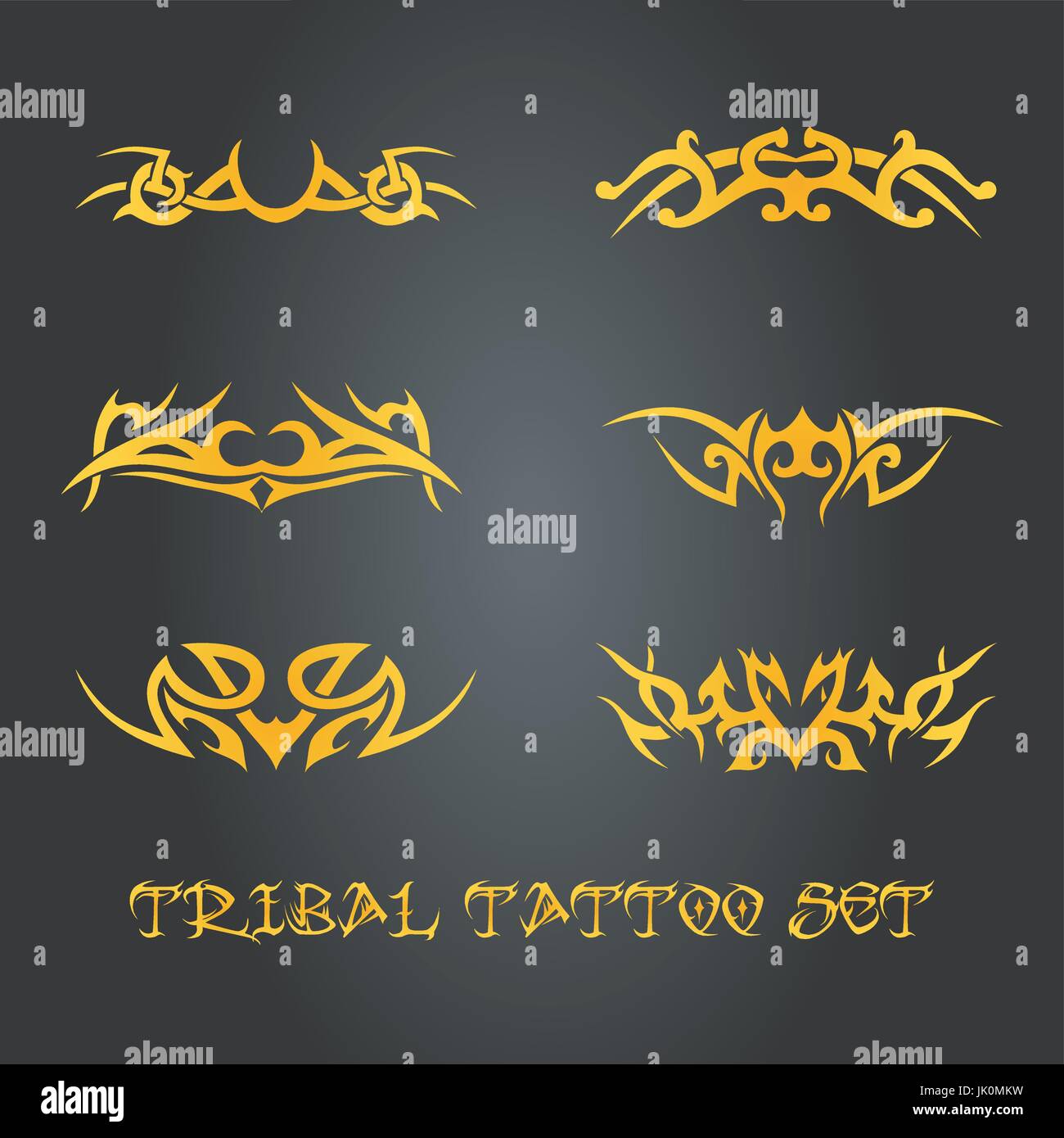 Ornamenti tribali per tatuaggio e disegni Illustrazione Vettoriale