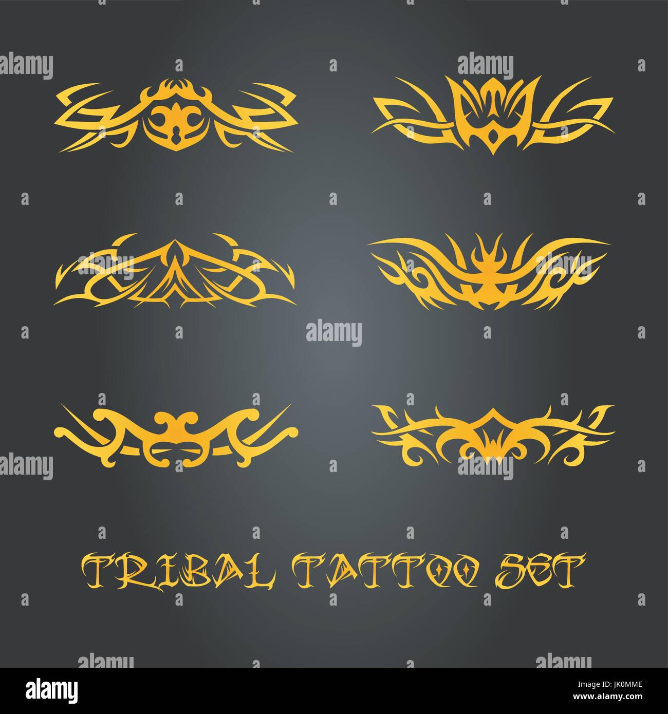 Ornamenti tribali per tatuaggio e disegni Illustrazione Vettoriale