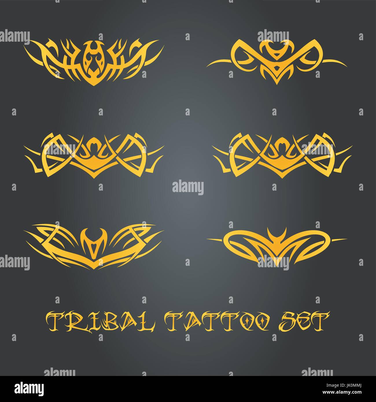 Ornamenti tribali per tatuaggio e disegni Illustrazione Vettoriale