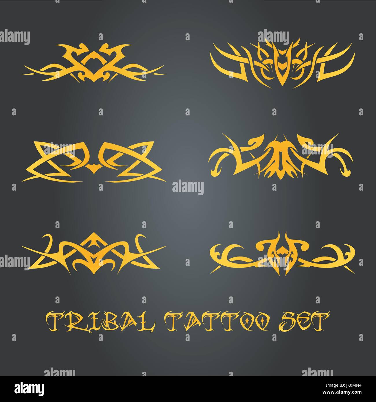 Ornamenti tribali per tatuaggio e disegni Illustrazione Vettoriale