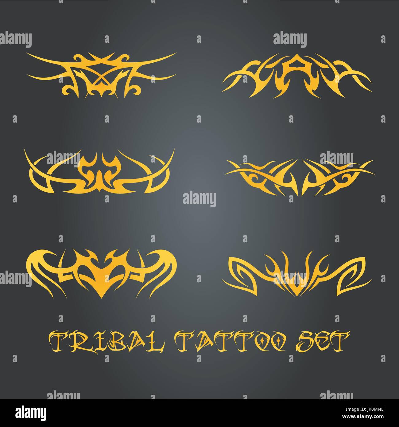 Ornamenti tribali per tatuaggio e disegni Illustrazione Vettoriale