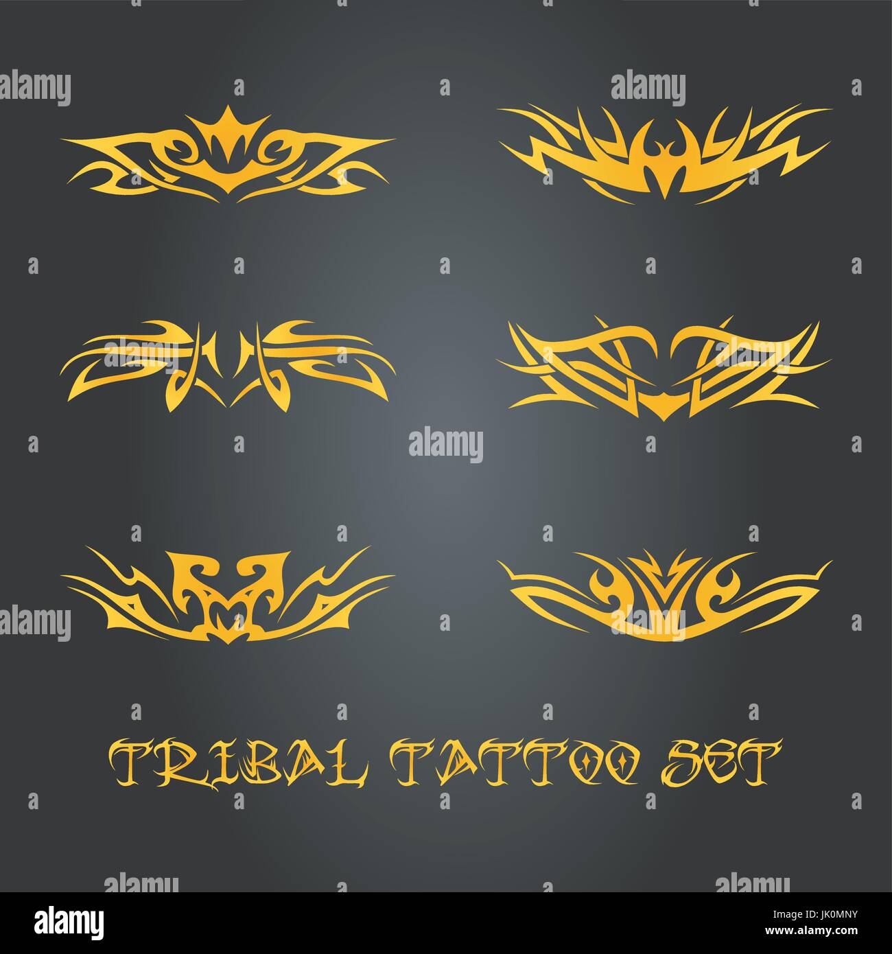 Ornamenti tribali per tatuaggio e disegni Illustrazione Vettoriale
