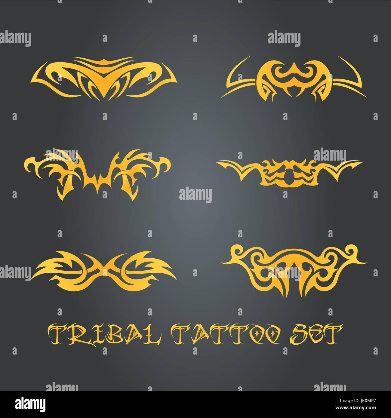 Ornamenti tribali per tatuaggio e disegni Illustrazione Vettoriale