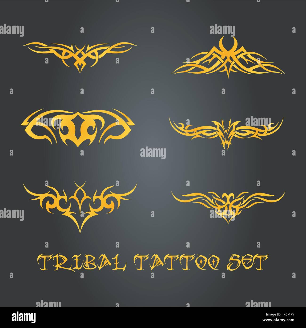 Ornamenti tribali per tatuaggio e disegni Illustrazione Vettoriale