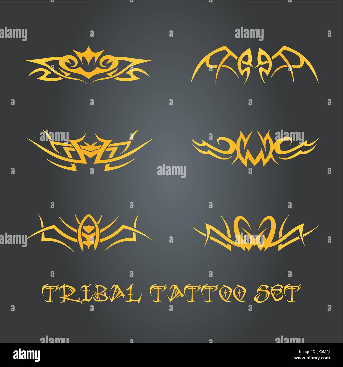 Ornamenti tribali per tatuaggio e disegni Illustrazione Vettoriale