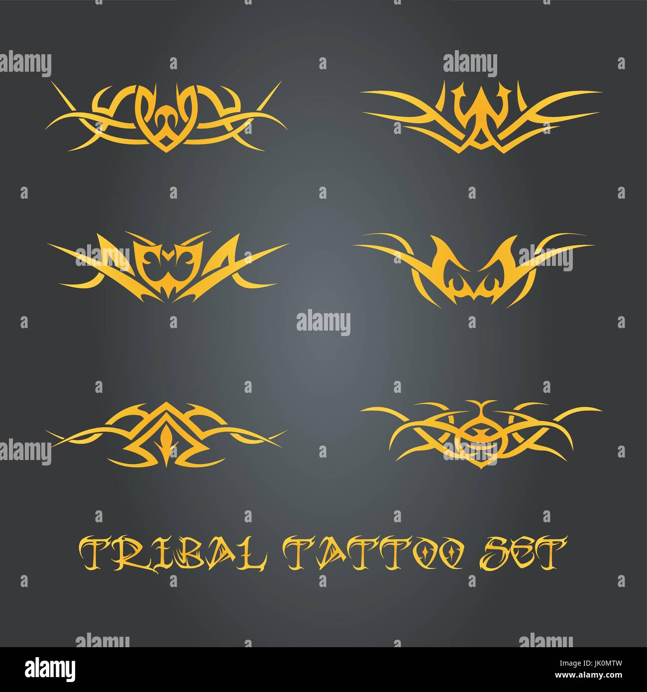 Ornamenti tribali per tatuaggio e disegni Illustrazione Vettoriale
