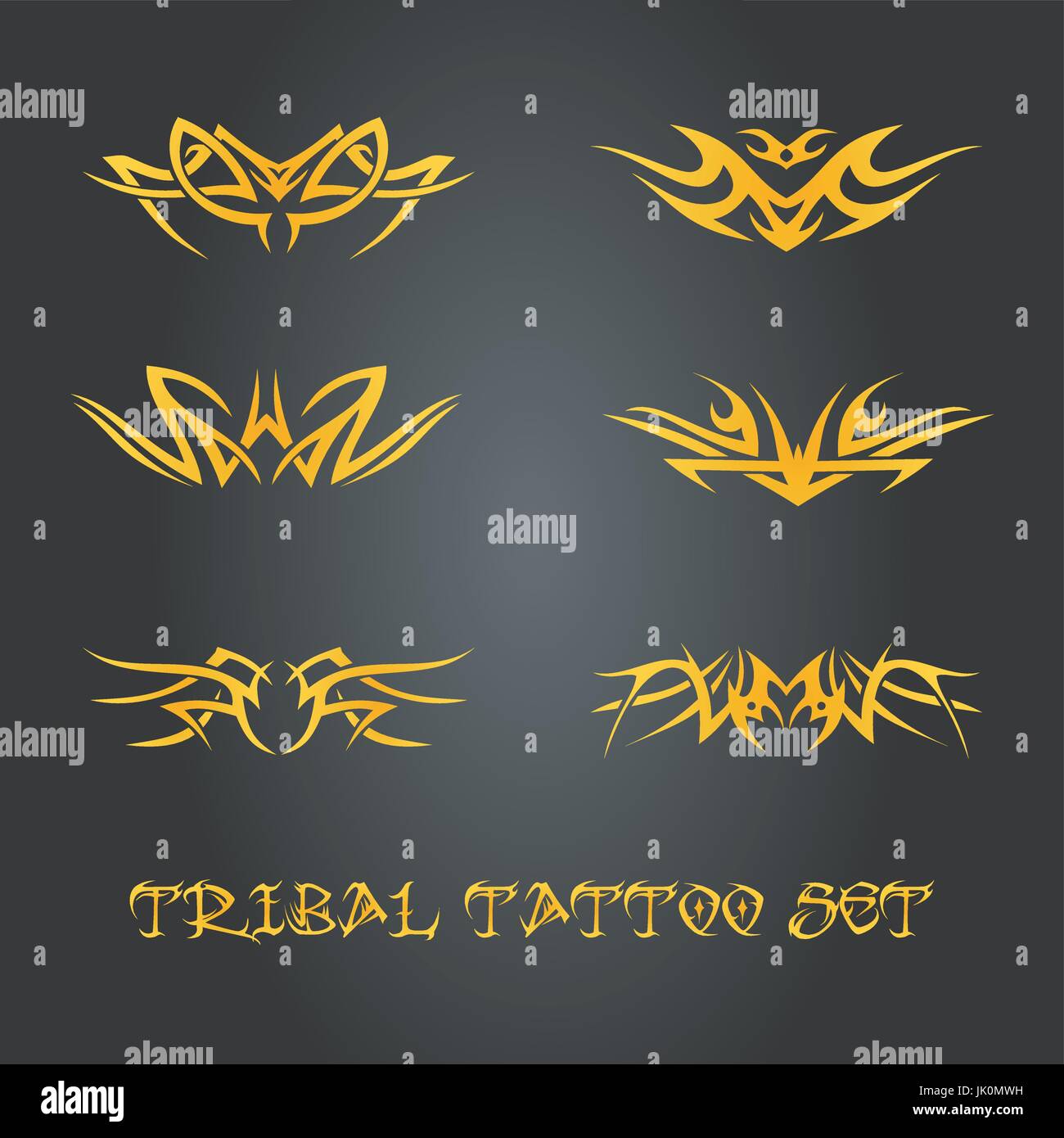 Ornamenti tribali per tatuaggio e disegni Illustrazione Vettoriale