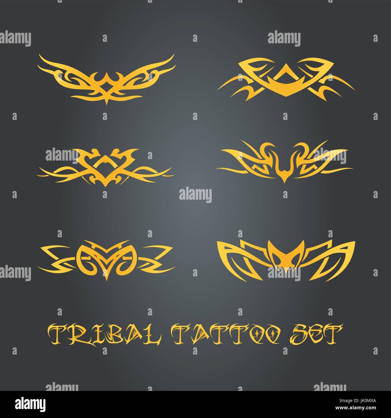 Ornamenti tribali per tatuaggio e disegni Illustrazione Vettoriale