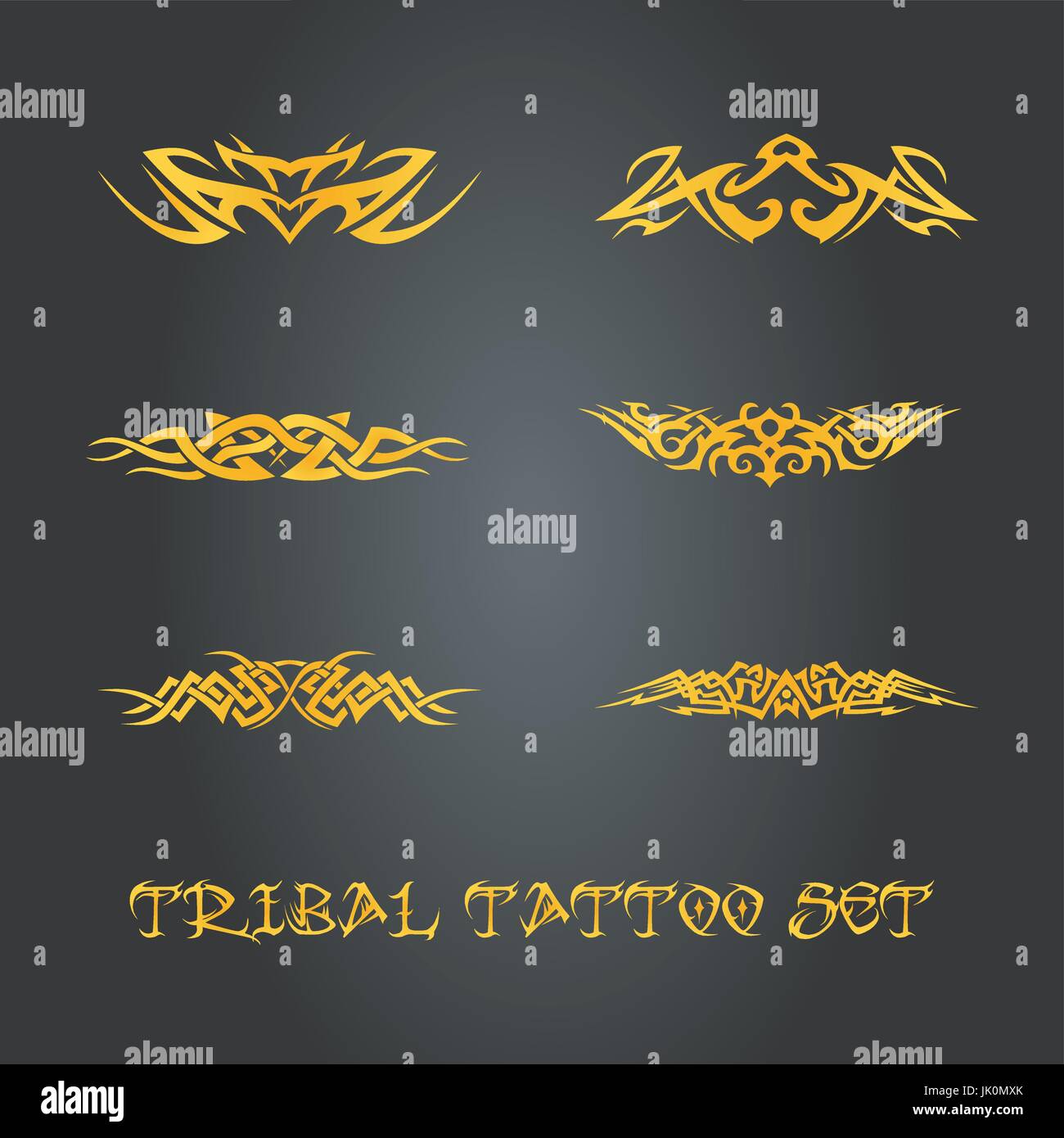 Ornamenti tribali per tatuaggio e disegni Illustrazione Vettoriale