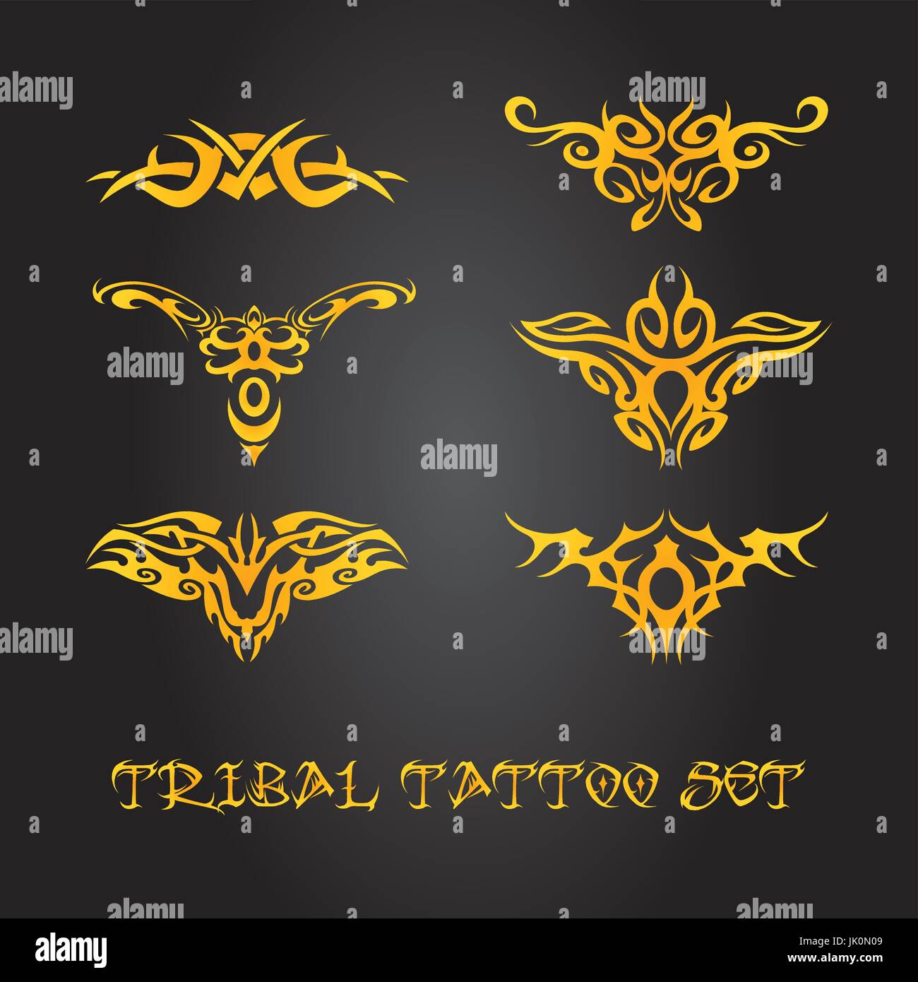 Ornamenti tribali per tatuaggio e disegni Illustrazione Vettoriale