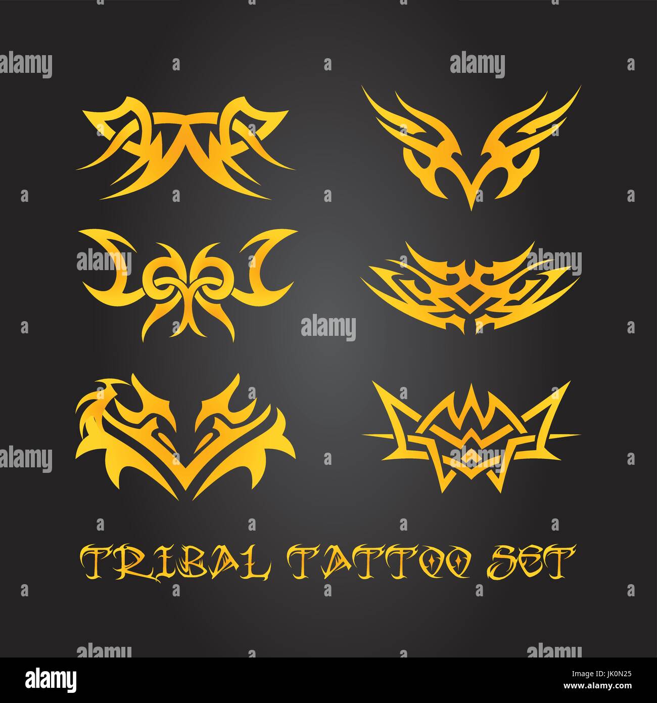 Ornamenti tribali per tatuaggio e disegni Illustrazione Vettoriale