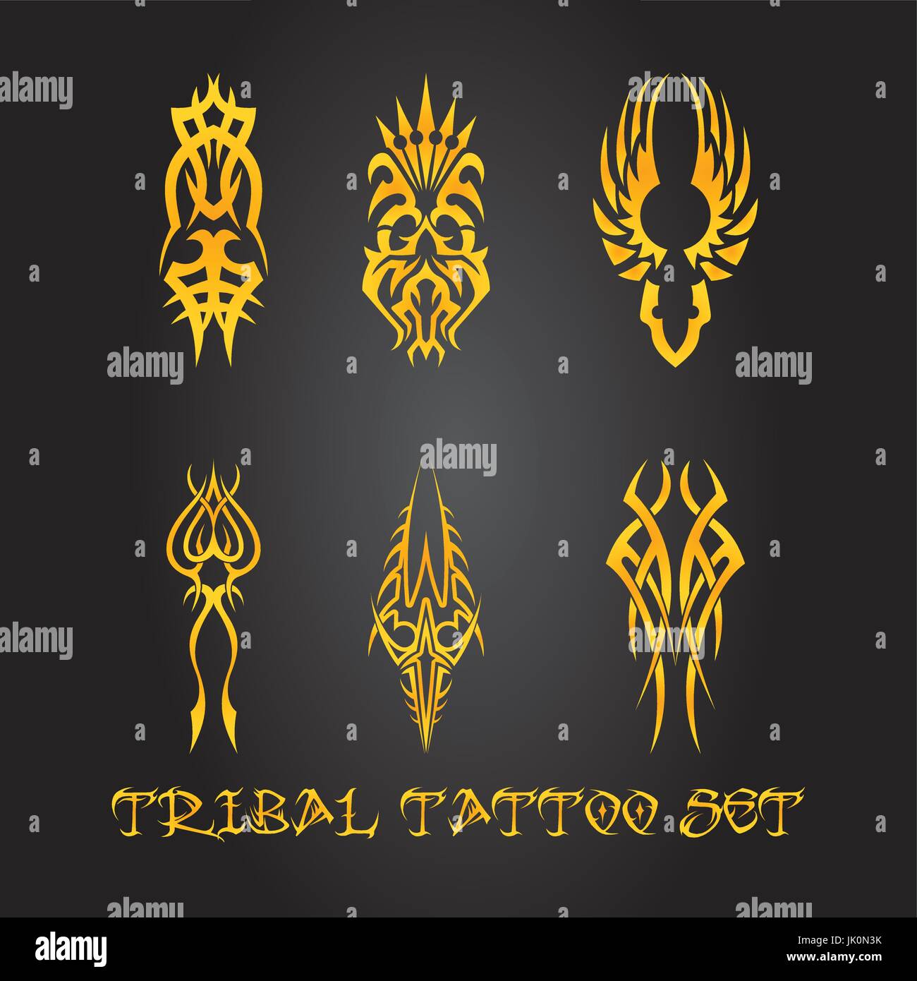 Ornamenti tribali per tatuaggio e disegni Illustrazione Vettoriale