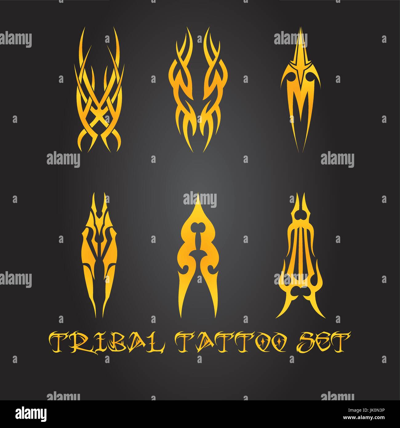 Ornamenti tribali per tatuaggio e disegni Illustrazione Vettoriale