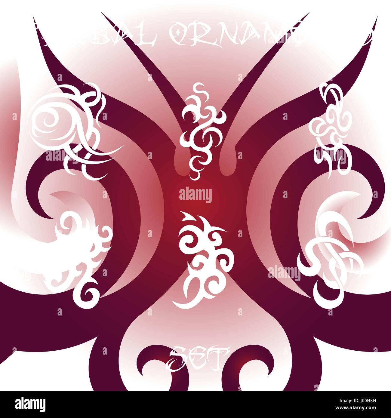 Ornamenti tribali per tatuaggio e disegni Illustrazione Vettoriale