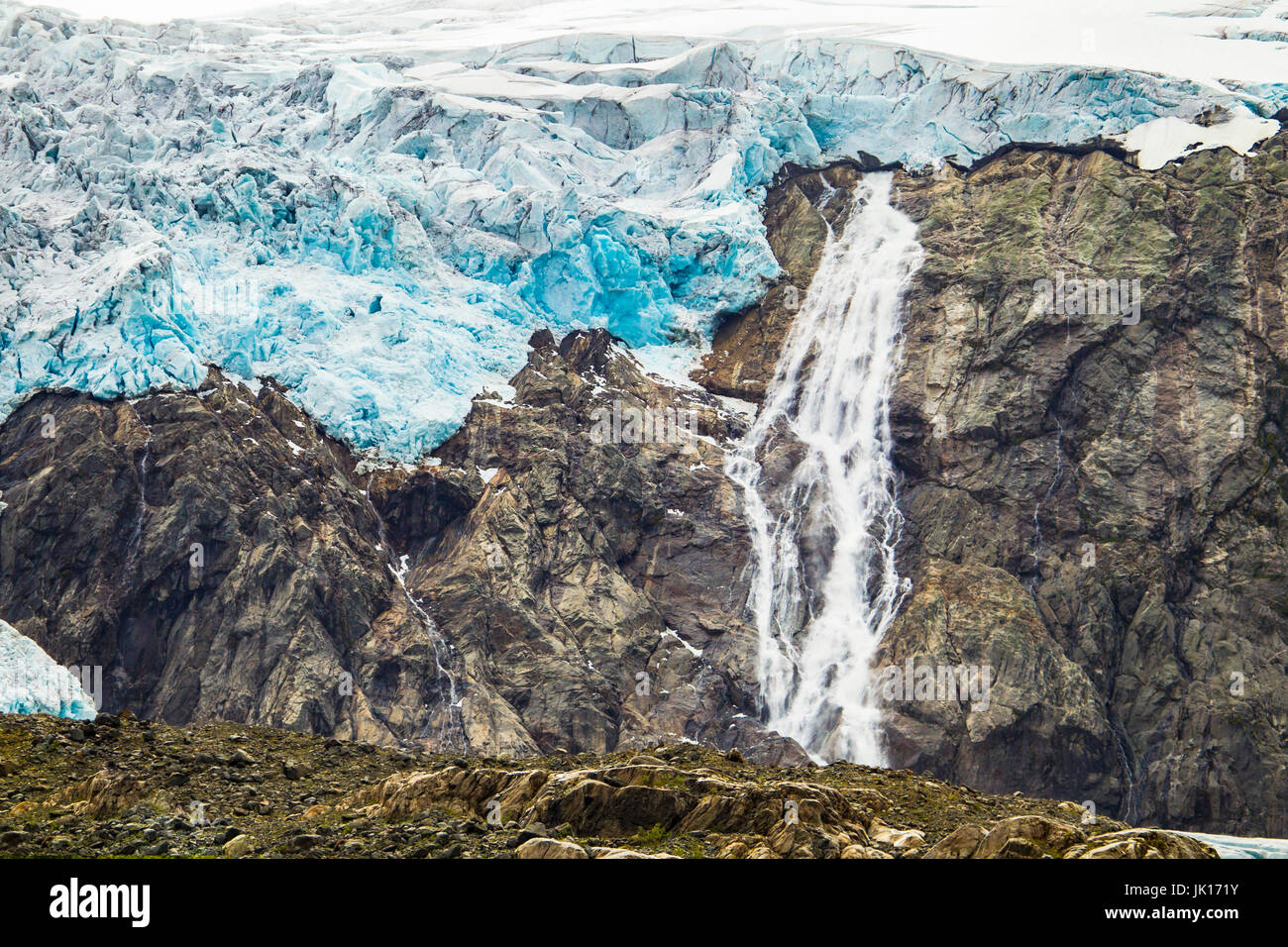 Buer ghiacciaio. Folgefonna parco nazionale. La Norvegia. Foto Stock