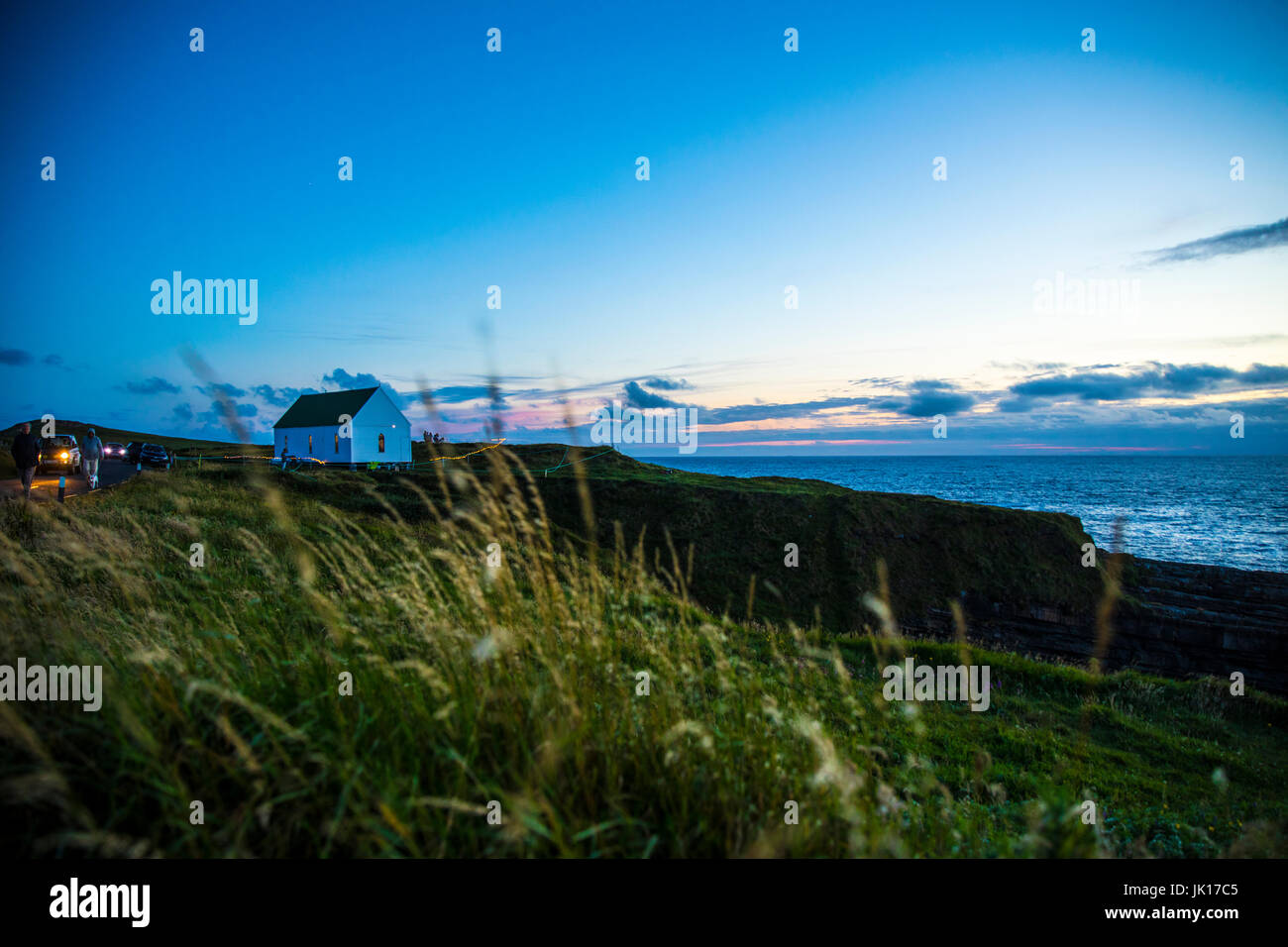 Ricevimento di matrimonio con una bella vista del selvaggio Atlantic modo, Mullaghmore Head, nella contea di Sligo, Irlanda Foto Stock