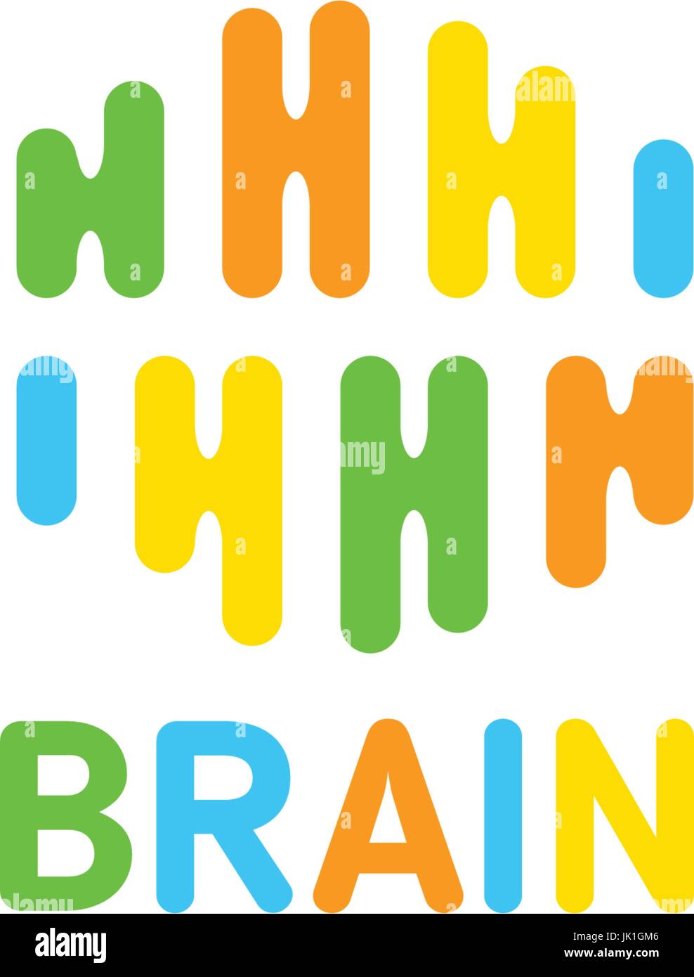 Arte cervello creativo linea logo. Idea di vettore logotipo di brainstorming. Illustrazione Vettoriale