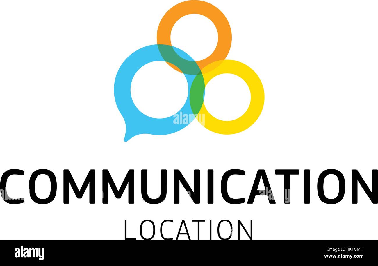 Multicolore di finestre di dialogo, che simboleggiano la discussione, conversazione. Il logo del vettore. Illustrazione Vettoriale