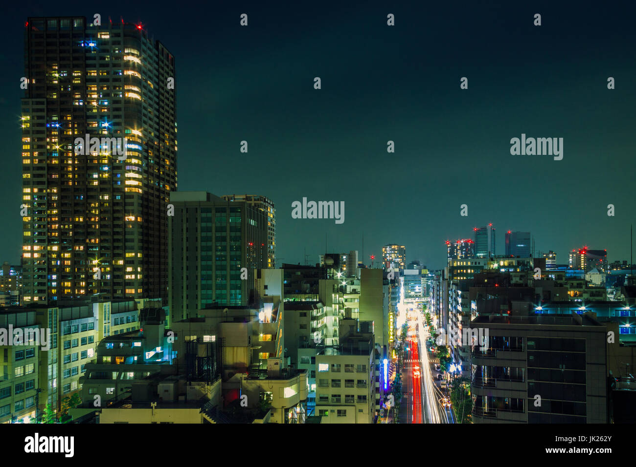 Tokyo, Gotanda di notte Foto Stock