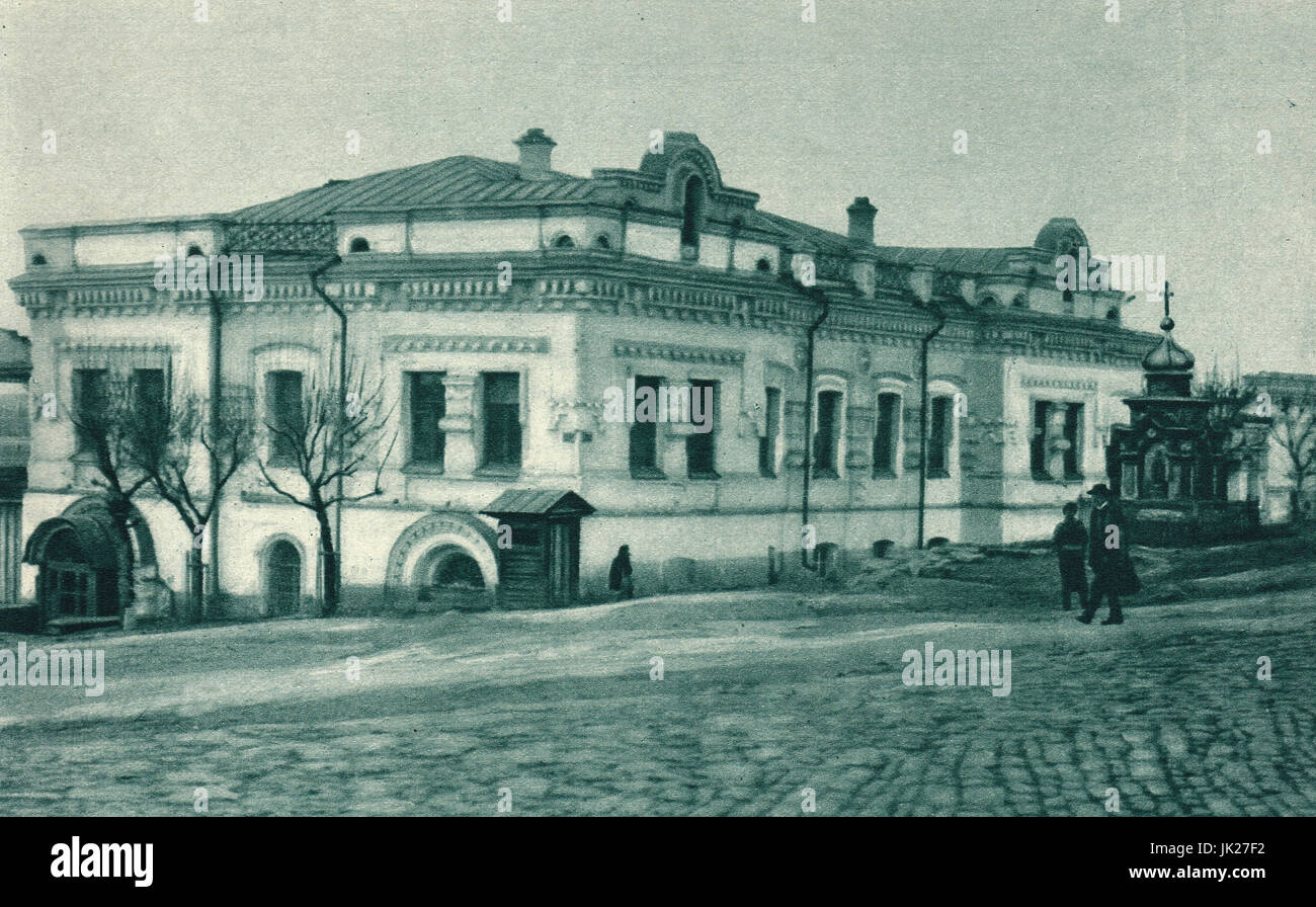 Casa Ipatiev, Yekaterinburg, dove Tsar Nicholas & famiglia sono stati uccisi Foto Stock