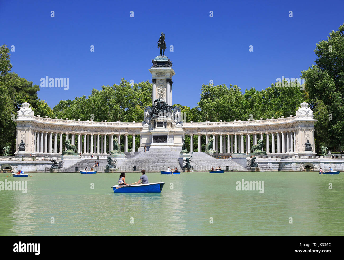 Il Parco del Retiro di Madrid in Spagna Foto Stock