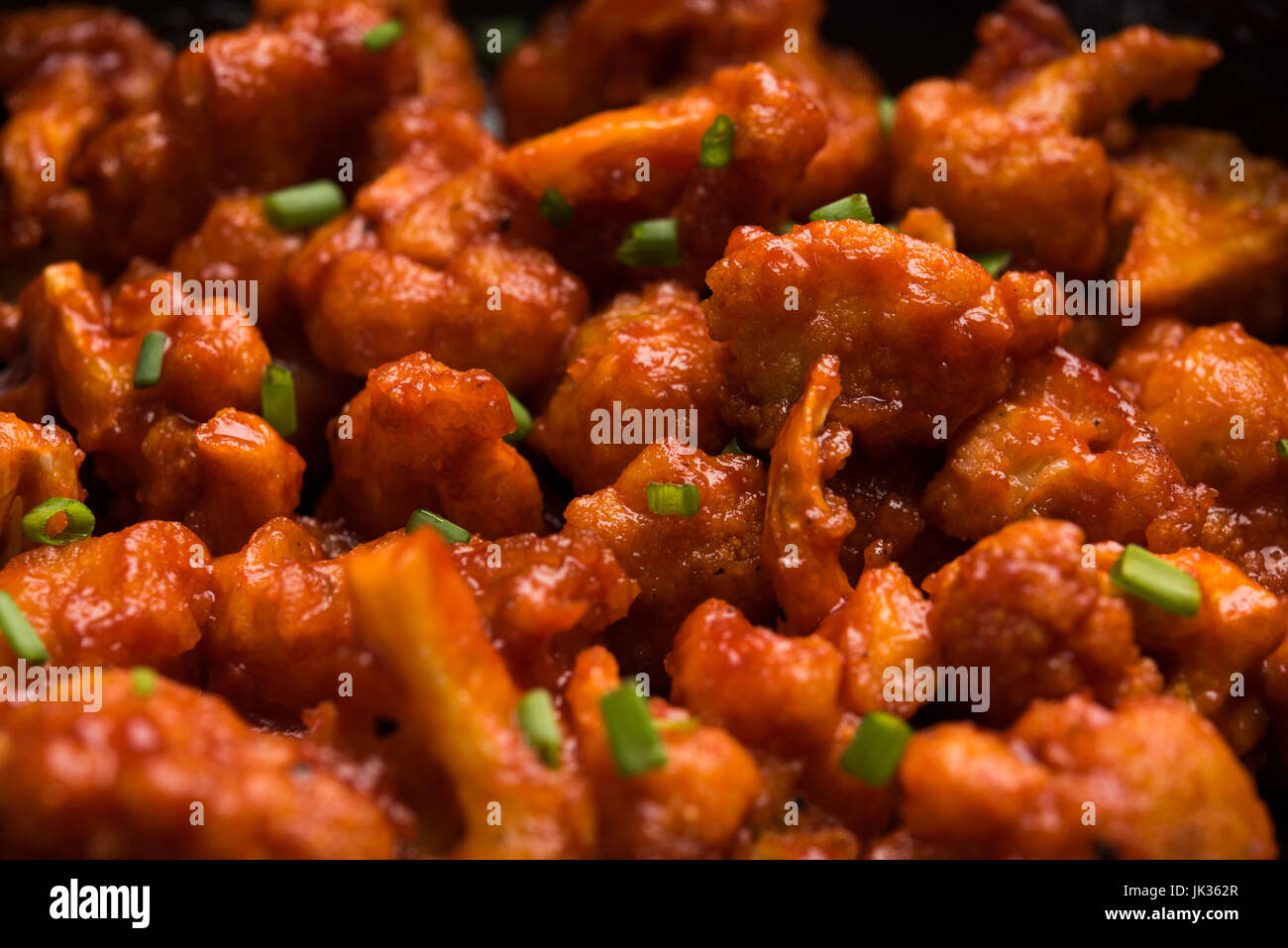 Gobi manchurian secco - popolari street food di india fatta di cavolfiore, messa a fuoco selettiva Foto Stock