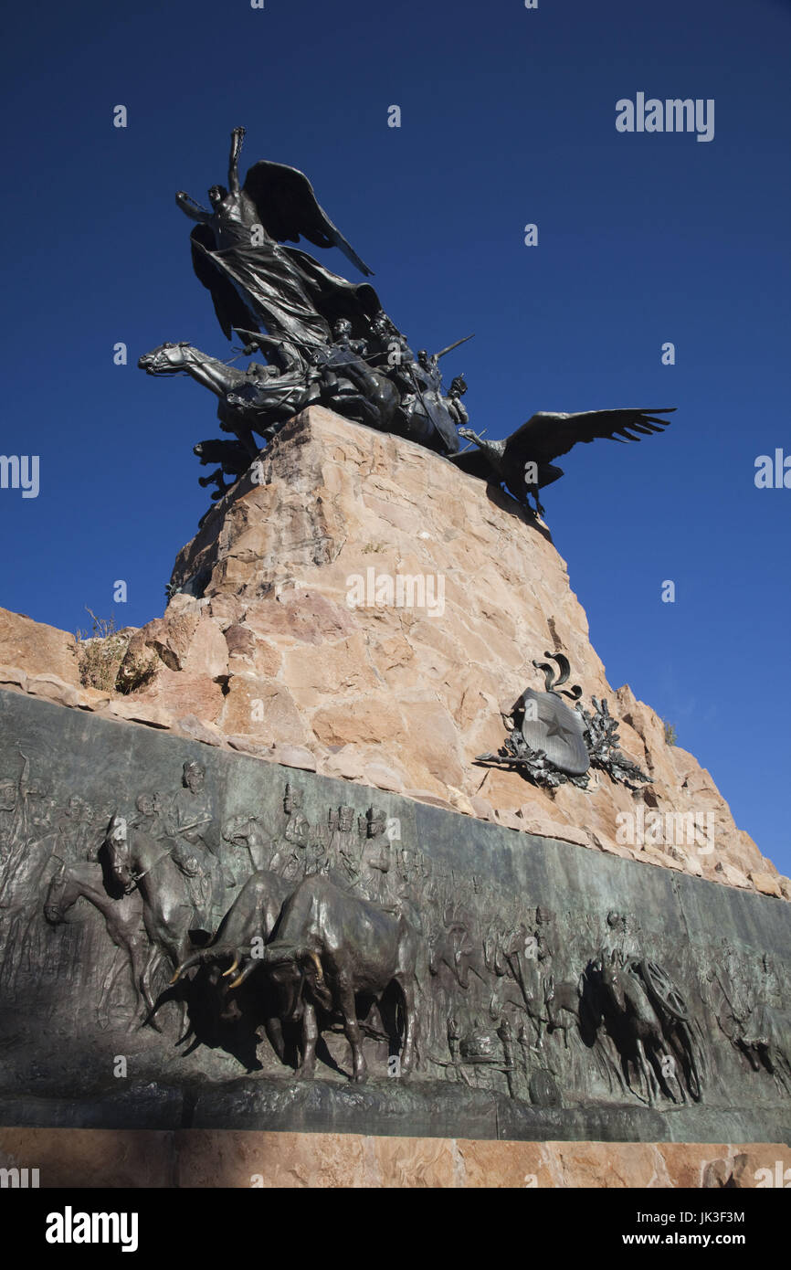 Argentina, provincia di Mendoza, Mendoza, Parque San Martin generale, Cerro de la Gloria hill, monumento a San Martins esercito delle Ande che ha liberato l'Argentina, il Cile e il Perù dalla Spagna Foto Stock