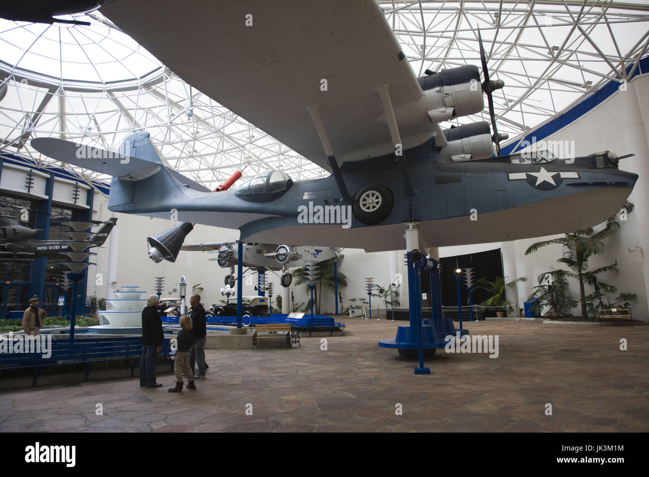 Stati Uniti, California, San Diego, Balboa Park, San Diego Air & Space Museum, WW2 era costruttiva PBY Catalina flying boat aeromobile Foto Stock