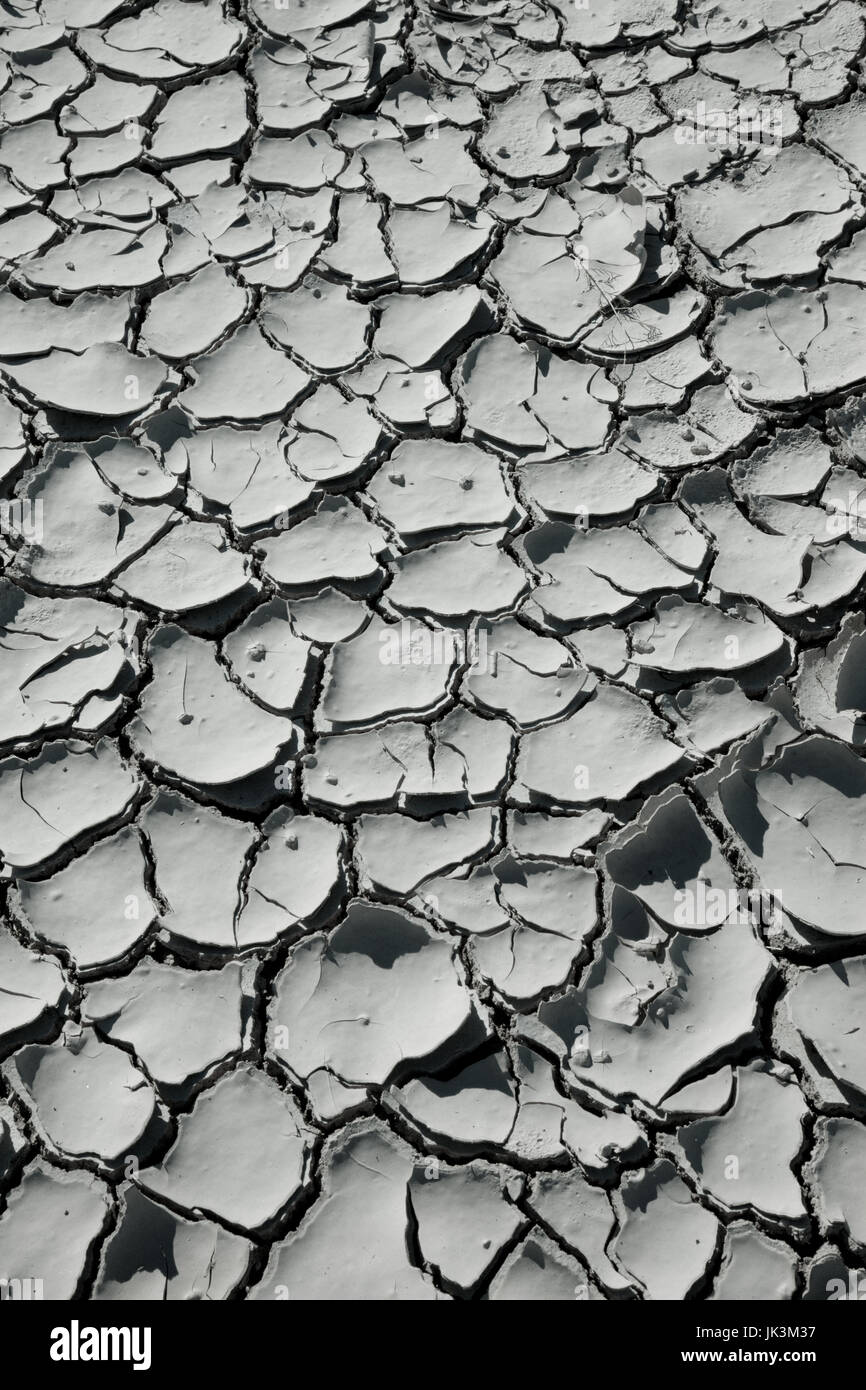 Stati Uniti, California, Bombay Beach, Salton Sea area, essiccato alveo del lago Foto Stock