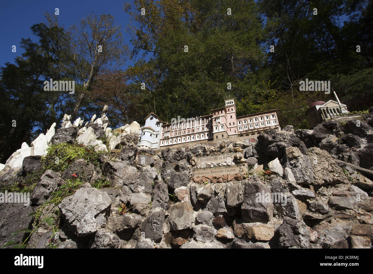 Stati Uniti d'America, Alabama, Cullman, Ave Maria Grotta, miniaturizzato internazionale siti religiosi, costruito dal monaco benedettino, Giuseppe Zoettl, San Anselmo Collegio benedettino da roma, Italia Foto Stock